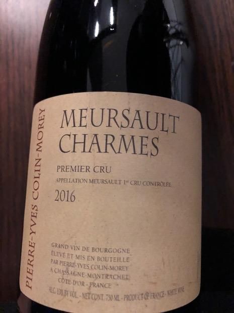 2016 Pierre-Yves Colin-Morey Meursault 1er Cru Charmes - CellarTracker