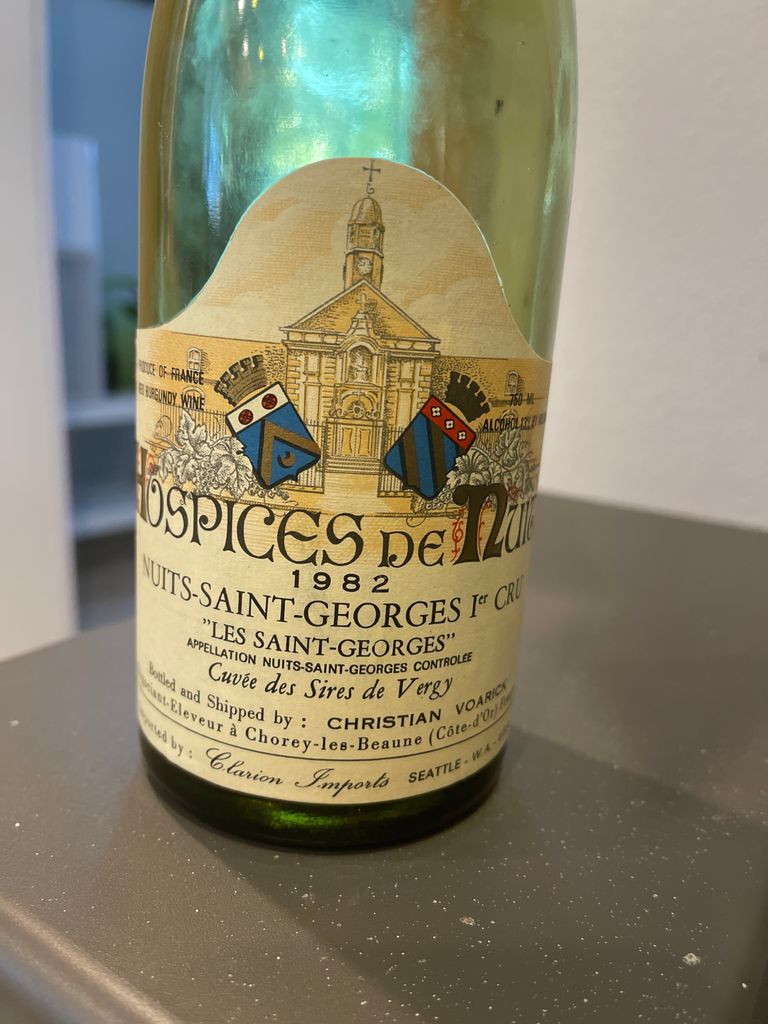 1982 Hospices De Nuits Nuits St. Georges 1er Cru Les Saint Georges ...