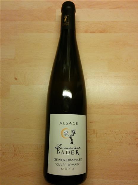 Bader Label 2023 Domaine Bader Gewurztraminer Cuvée Romain, France, Alsace ...