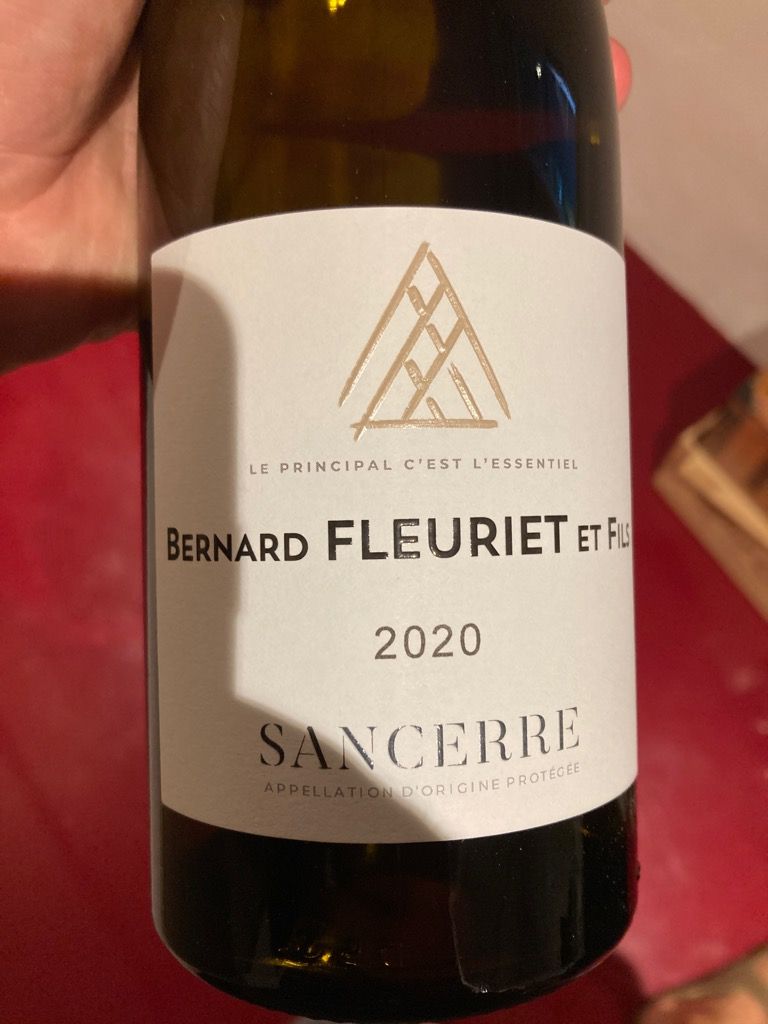 2020 Domaine Bernard Fleuriet Et Fils Sancerre Pur Jus, France, Loire ...