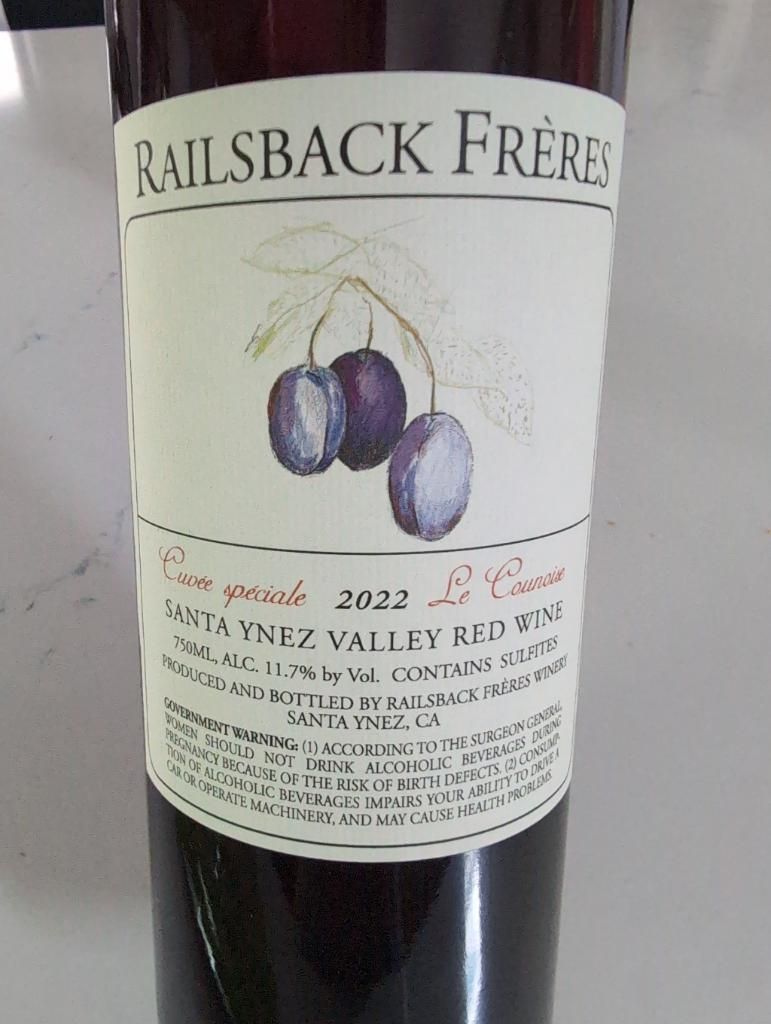 2022 Railsback Frères Counoise, USA, California, Central Coast, Santa ...