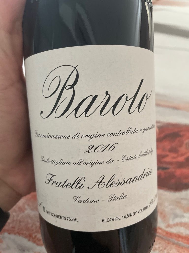 2016 Fratelli Alessandria Barolo San Lorenzo di Verduno