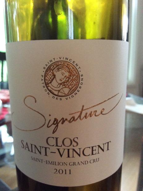 2011 Clos Saint-Vincent Signature, France, Bordeaux, Libournais, St ...
