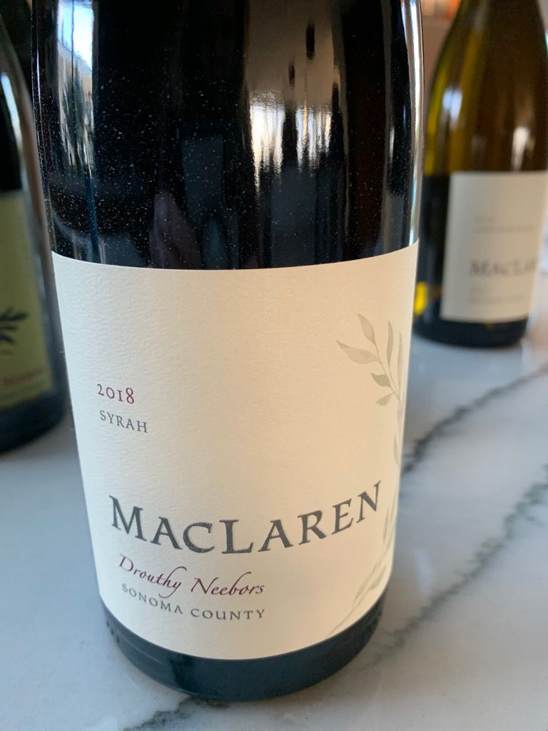 2018 MacLaren Syrah Drouthy Neebors, USA, California, Sonoma County
