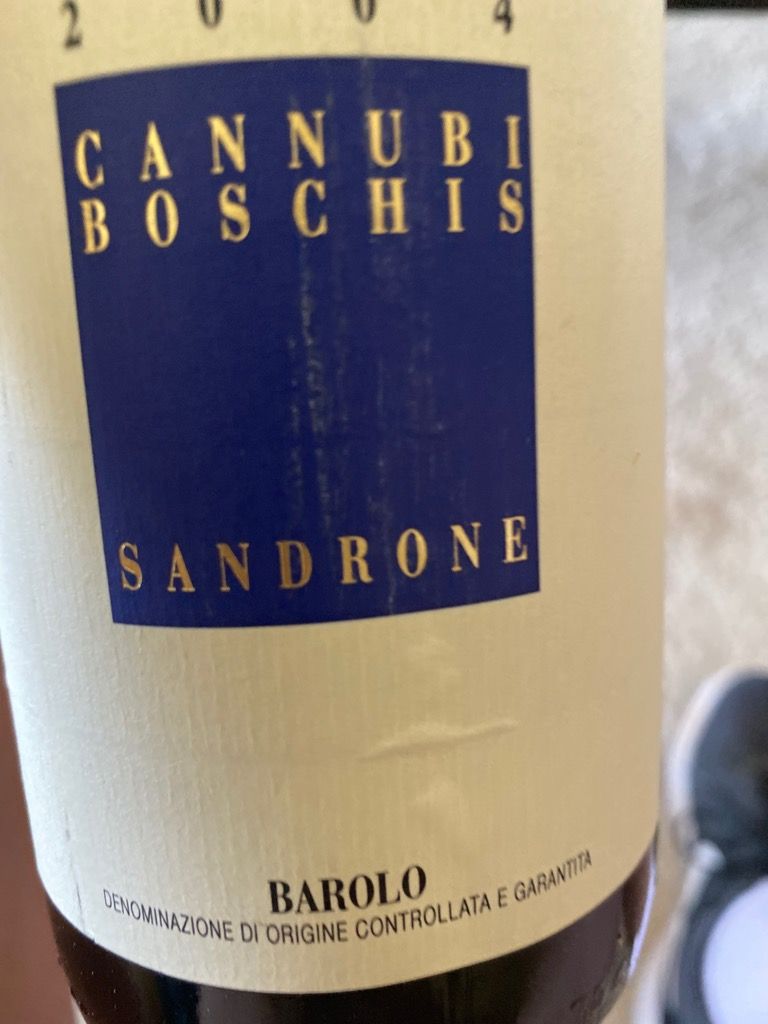 Sandrone Barolo 2004 カンヌビ・ボスキス 2004 Luciano Sandrone 