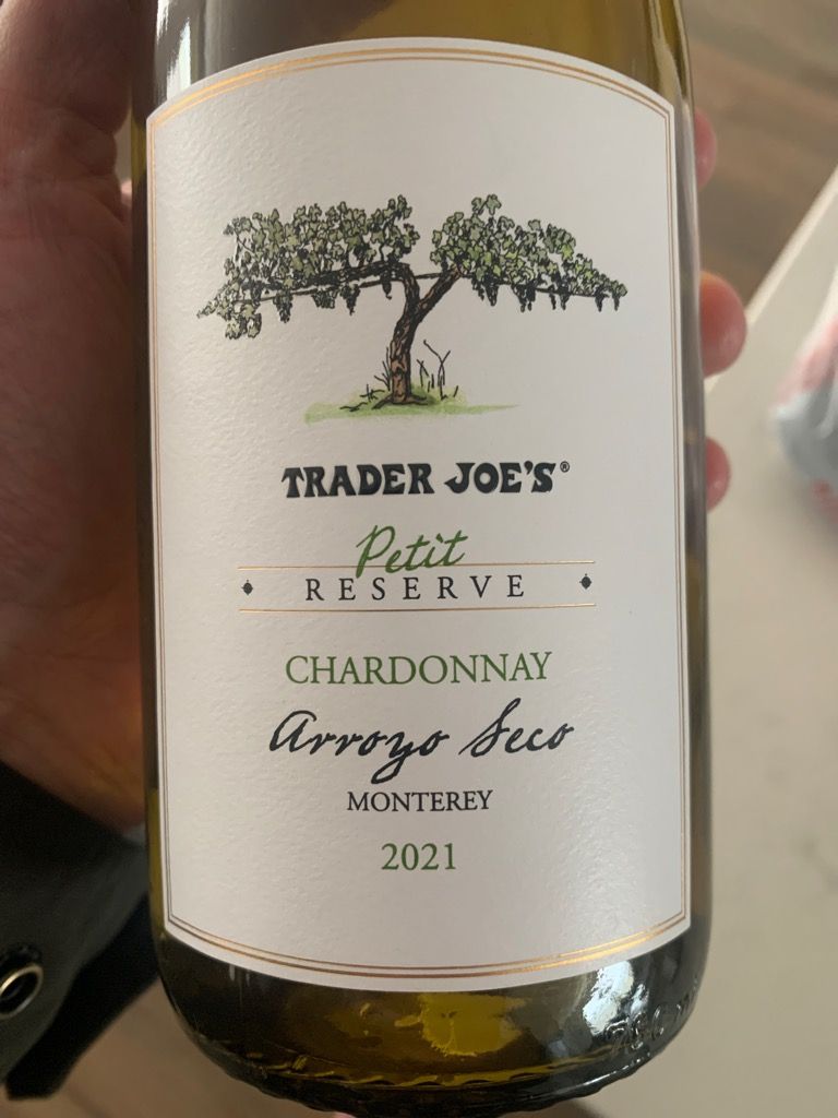 2021 Trader Joe's Chardonnay Petit Reserve Monterey County, USA