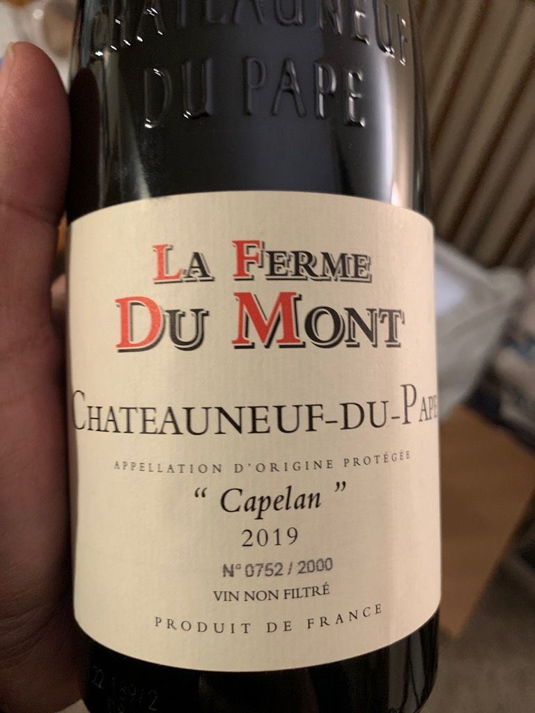 2019 La Ferme du Mont Châteauneuf-du-Pape Côtes Capelan