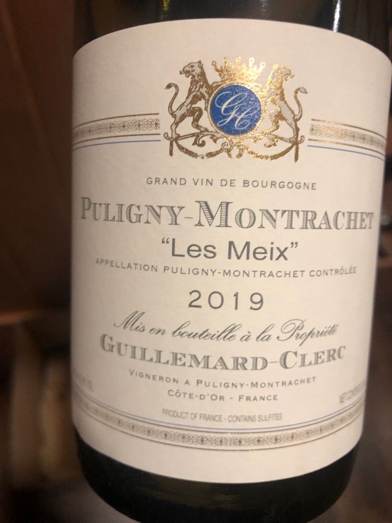 2019 Guillemard-Clerc Puligny-Montrachet Les Meix - CellarTracker