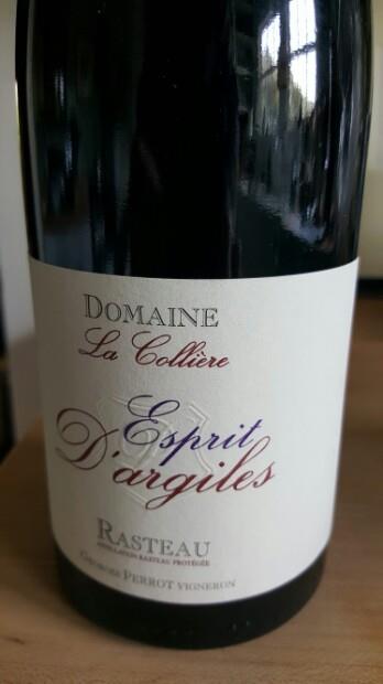 2012 Domaine La Colliere Rasteau Esprit D'argiles, France, Rhône ...