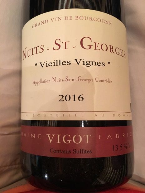 ワイン Nuits-St-es Vieilles Vignes 2014 2014 Domaine Vigot Fabrice Nuits-Saint-Georges Vieilles Vignes