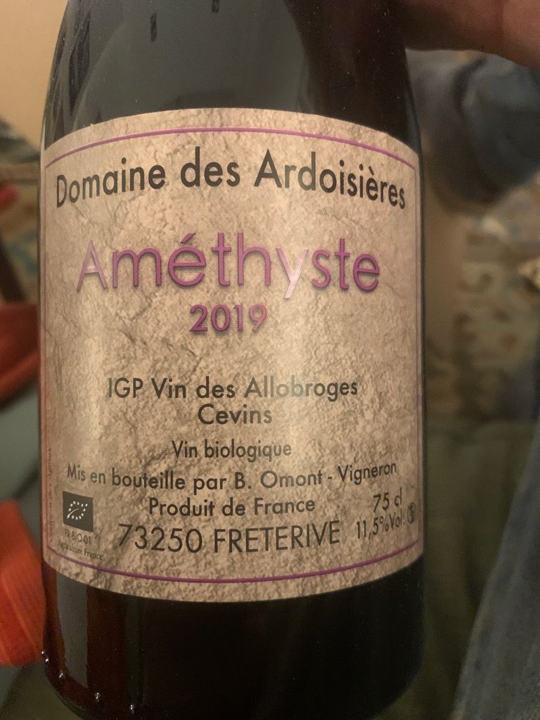 2019 Domaine des Ardoisières Vin des Allobroges Améthyste, France