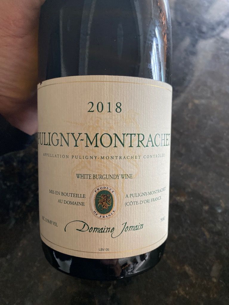 2018 Domaine Jomaine Freres Puligny-Montrachet Appelation Coteaux ...