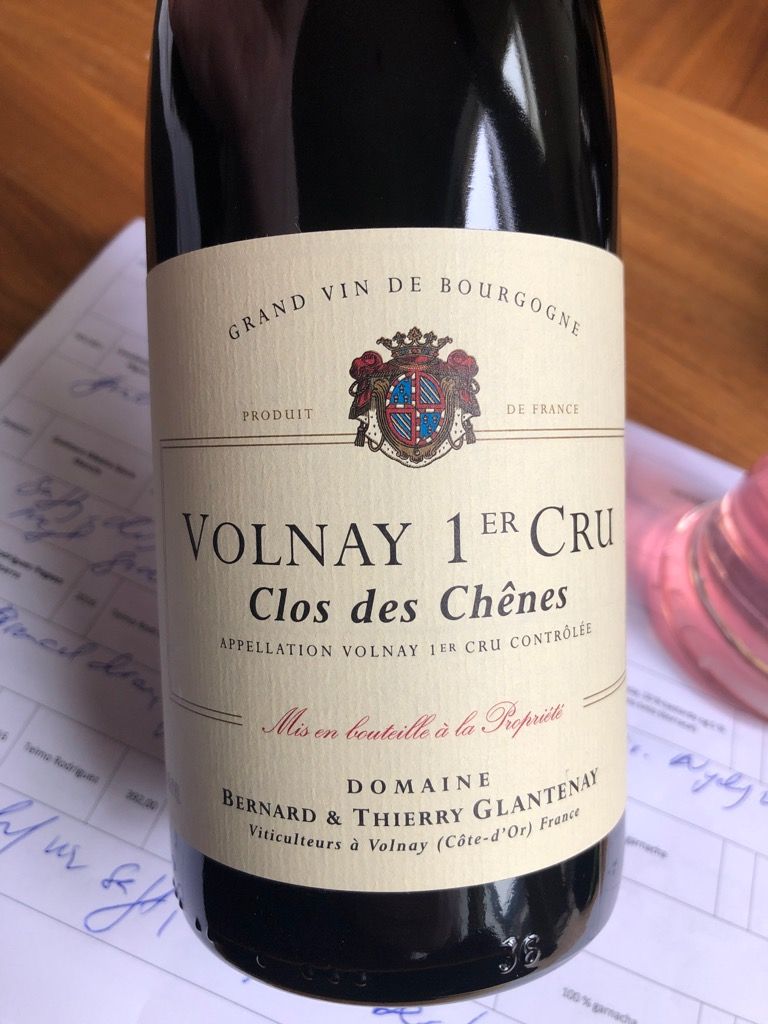 2018 Domaine Bernard & Thierry Glantenay Volnay 1er Cru Clos Des Chênes ...