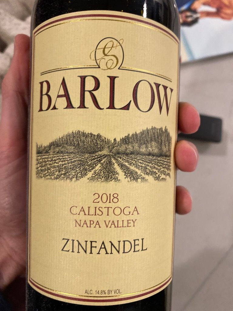 2018 Barlow Vineyards Zinfandel, USA, California, Napa Valley, Calistoga CellarTracker