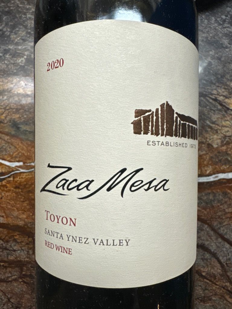 2020 Zaca Mesa Toyon - CellarTracker