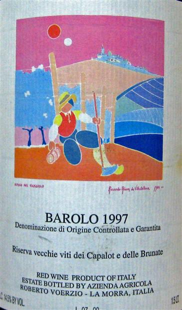 1996 Roberto Voerzio Barolo Capalot Delle Brunate Riserva