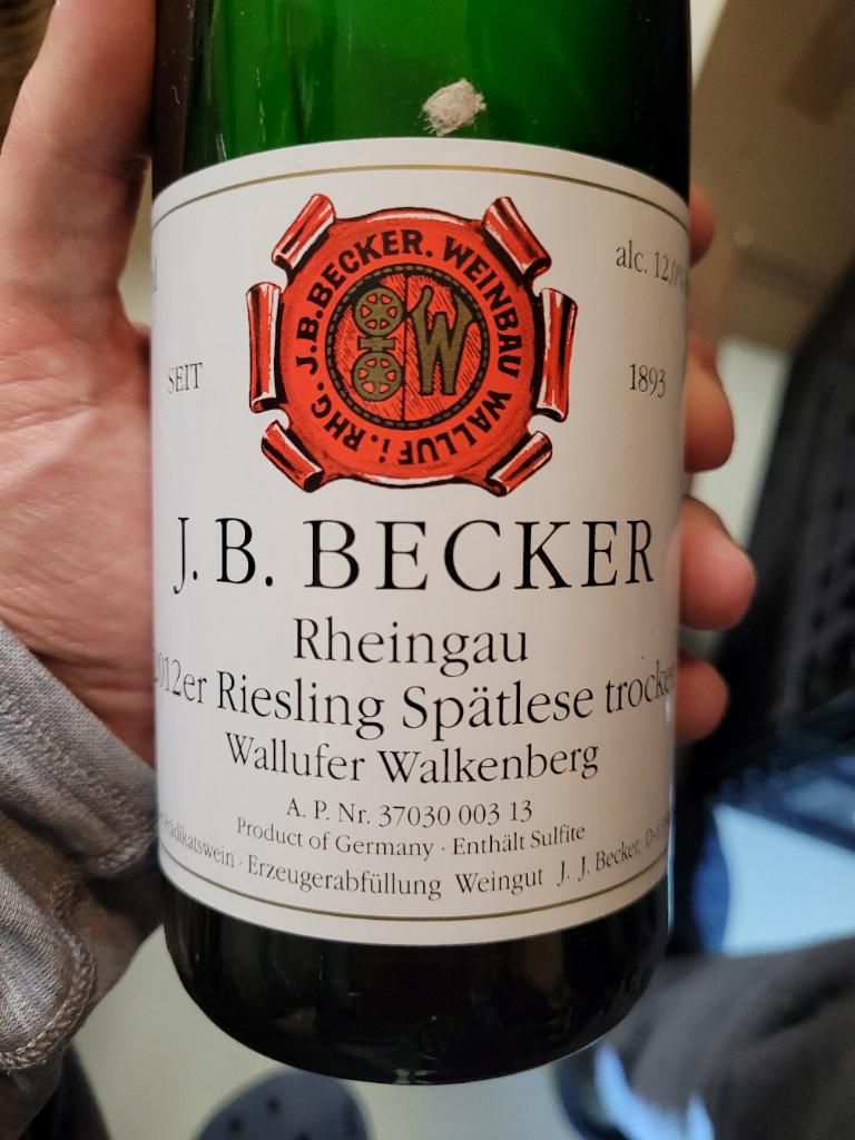 2012 J.B. Becker Wallufer Walkenberg Riesling Spätlese Trocken, Germany ...