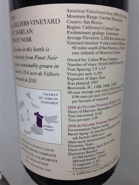 Calera De Villiers Vineyard Pinot Noir 2017 | 8Wines EU/UK