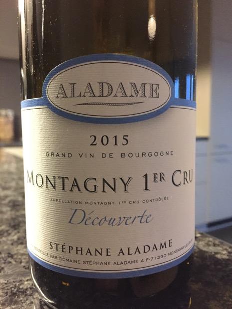 2015 Domaine Stéphane Aladame Montagny 1er Cru Découverte, France ...