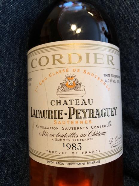 1983 Château Lafaurie-Peyraguey, France, Bordeaux, Sauternais ...