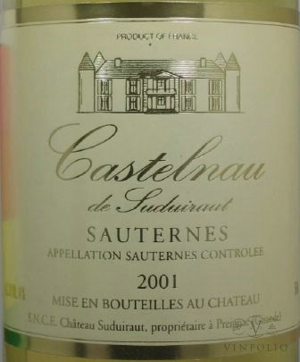 2001 Château Suduiraut Castelnau de Suduiraut - CellarTracker