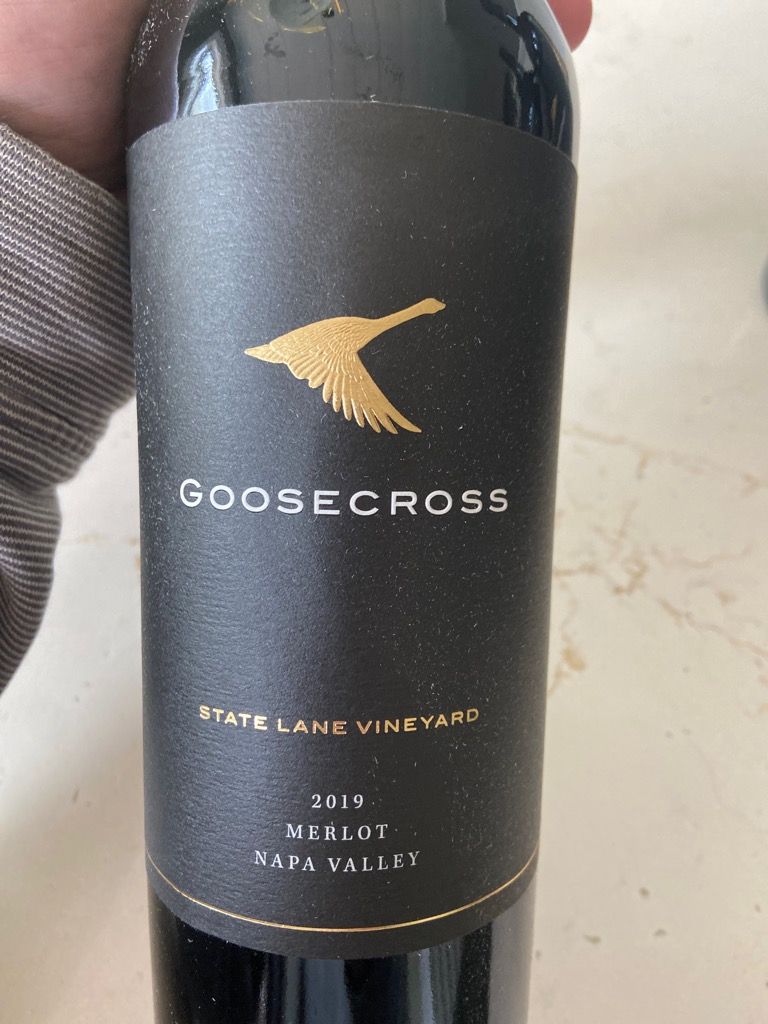 2019 Goosecross Cellars Merlot State Lane Vineyard, USA, California, Napa Valley CellarTracker