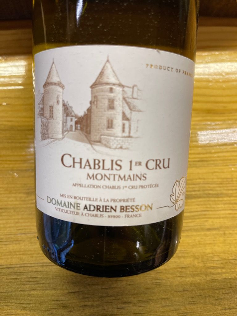 2022 Domaine Adrien Besson Chablis 1er Cru Montmains - CellarTracker