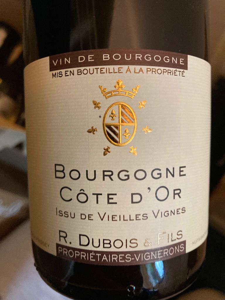 2020 Domaine R. DuBois & Fils Bourgogne Côte D'Or "Issu De Vieilles ...