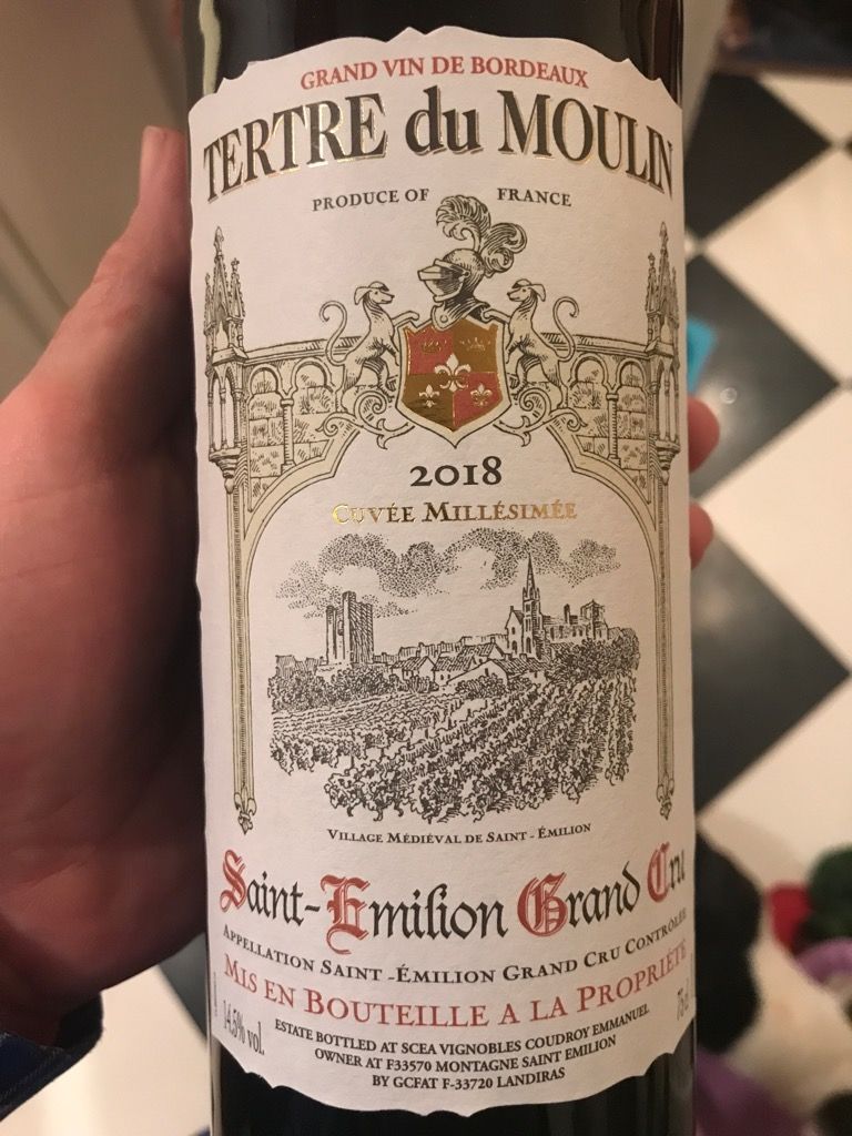 2018 Tertre du Moulin, France, Bordeaux, Libournais, St. Émilion Grand