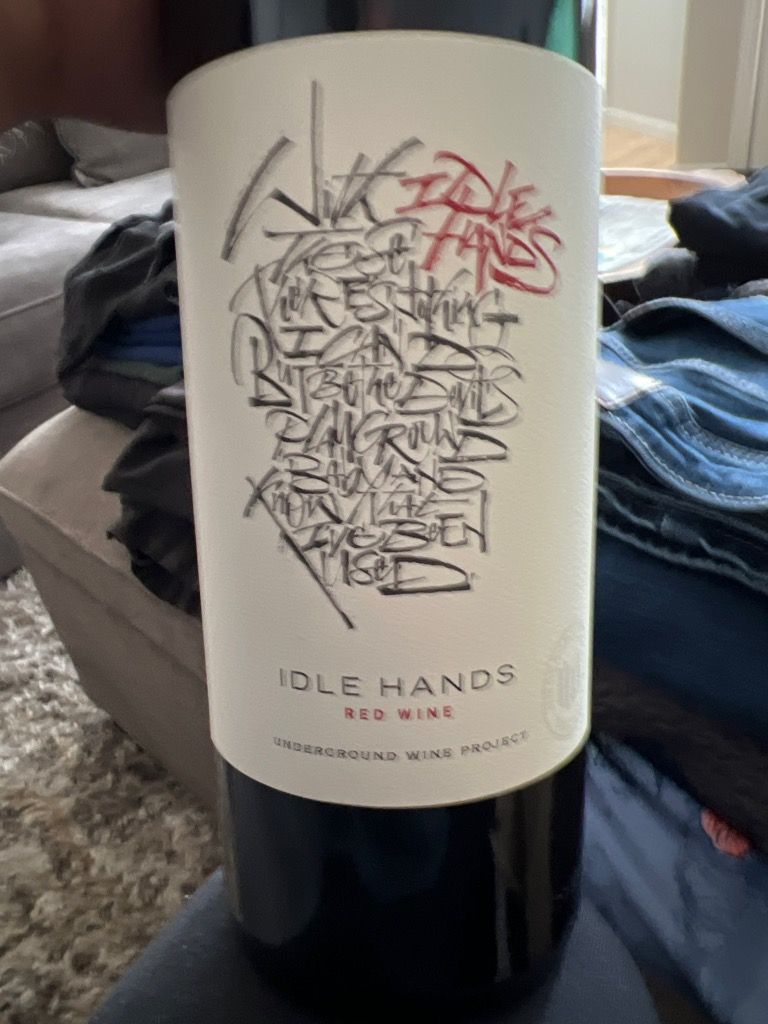2020 Underground Wine Project Sauvignon Idle Hands, USA