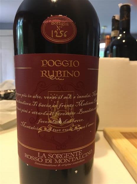 2014 Poggio Rubino Rosso di Montalcino La Sorgente, Italy, Tuscany ...