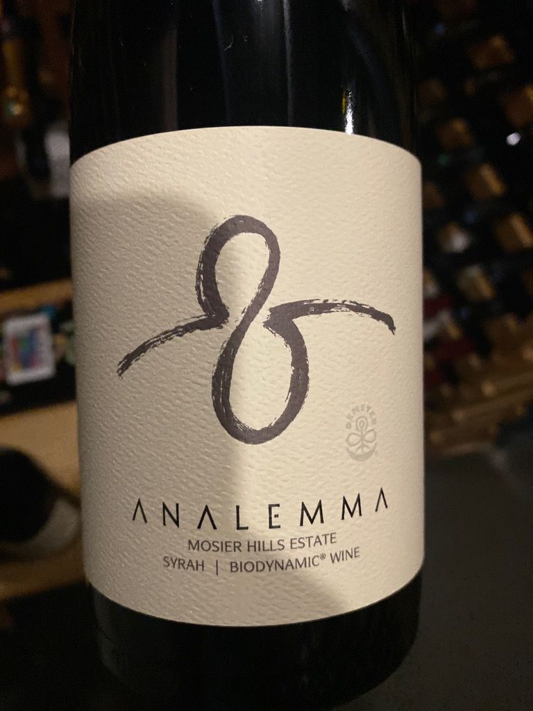 2019 Analemma Wines Syrah Mosier Hills, USA, Oregon/Washington ...