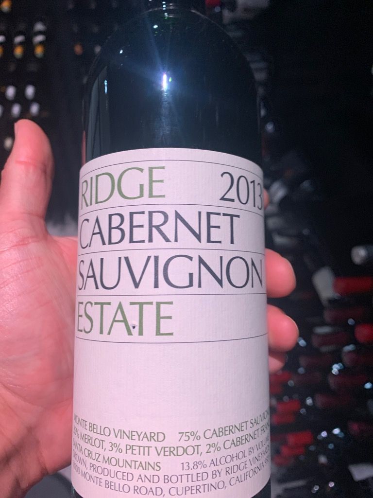 2013 Ridge Cabernet Sauvignon Estate - CellarTracker