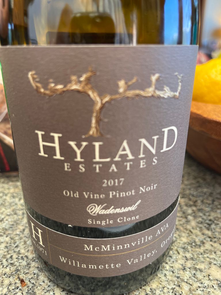 2016 Hyland Estates Pinot Noir Old Vine Wadenswil Clone