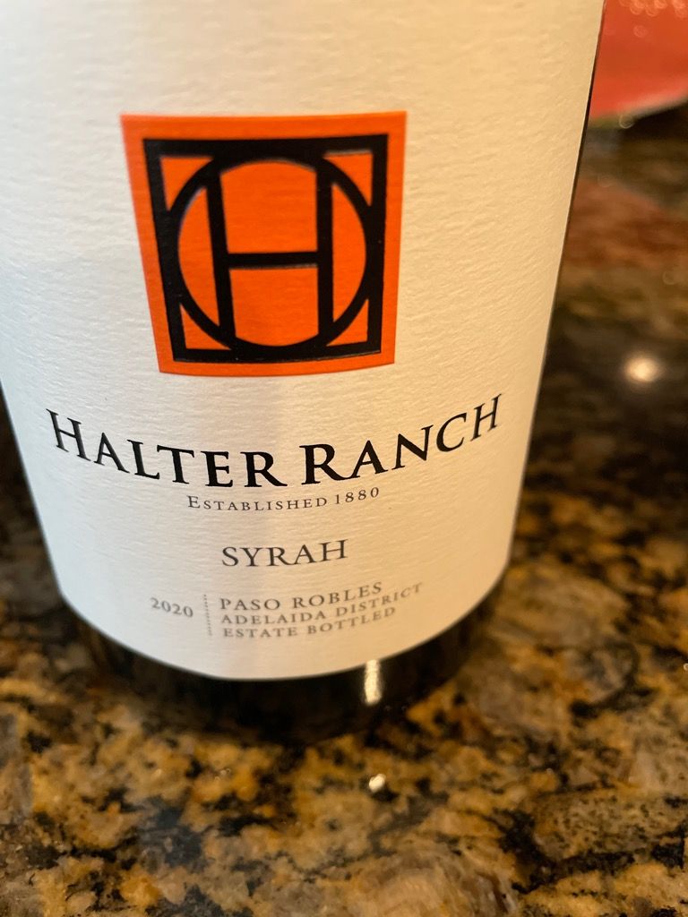 2020 Halter Ranch Syrah, USA, California, Central Coast, Paso Robles ...