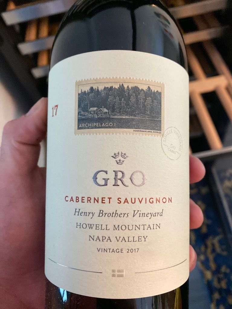 2017 Gro Wines Cabernet Sauvignon Henry Brothers Vineyard, USA ...