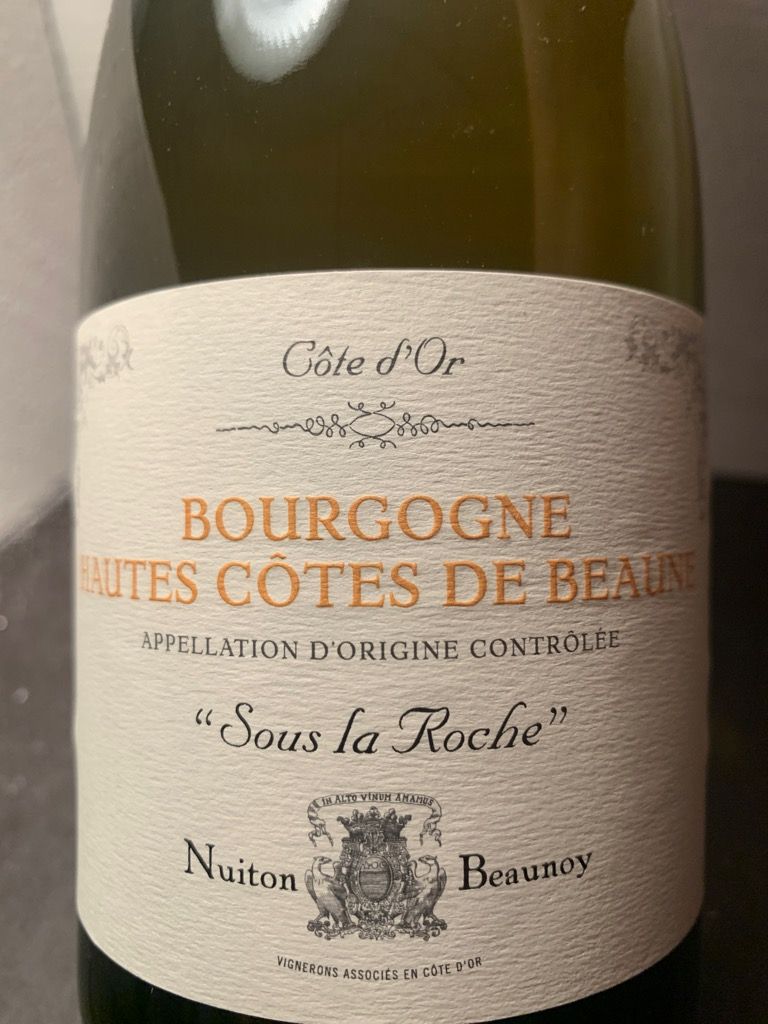 2020 Nuiton-Beaunoy Bourgogne Hautes-Côtes De Beaune "Sous La Roche ...