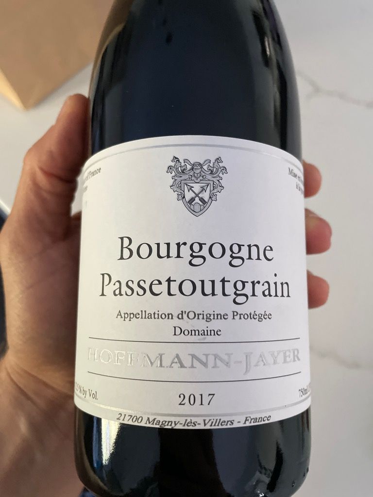 2017 Domaine Hoffmann-Jayer Bourgogne Passetoutgrains, France, Burgundy ...