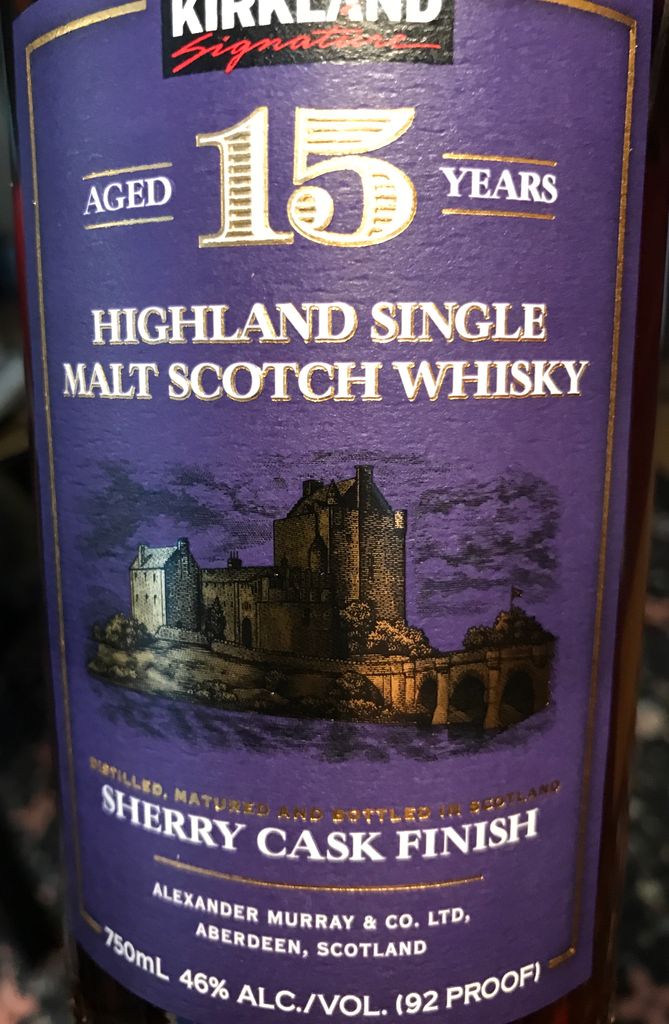 N.V. Alexander Murray & Co. Kirkland Signature 15 Year Old Sherry
