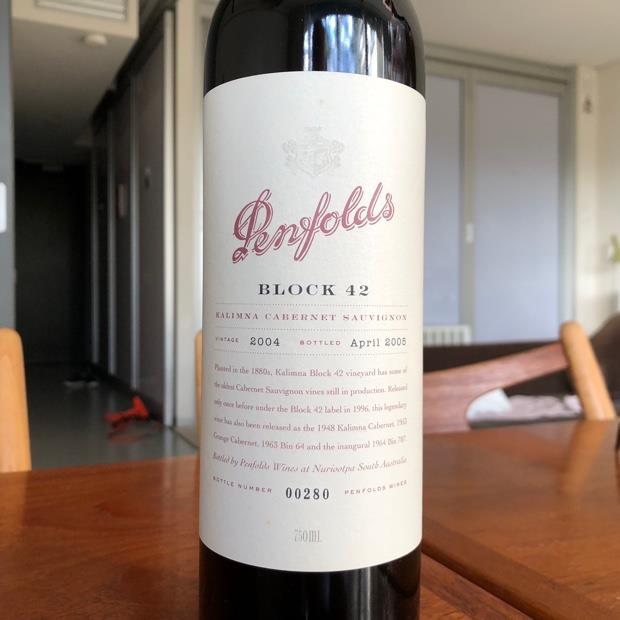 2004 Penfolds Cabernet Sauvignon Kalimna Block 42 - CellarTracker