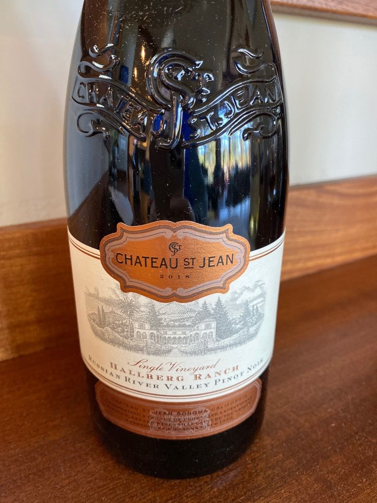 2018 Chateau St. Jean Pinot Noir Hallberg Ranch, USA, California ...