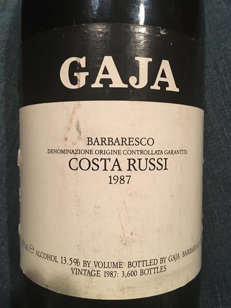1986 Gaja Barbaresco Costa Russi - CellarTracker