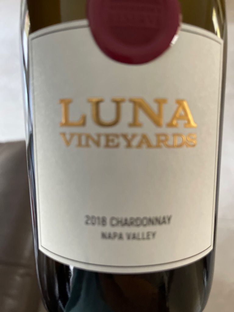 2018 Luna Vineyards Chardonnay Usa California Napa Valley Cellartracker 