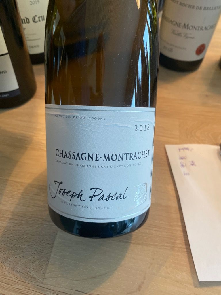 2019 Joseph Pascal Chassagne-Montrachet, France, Burgundy, Côte de ...