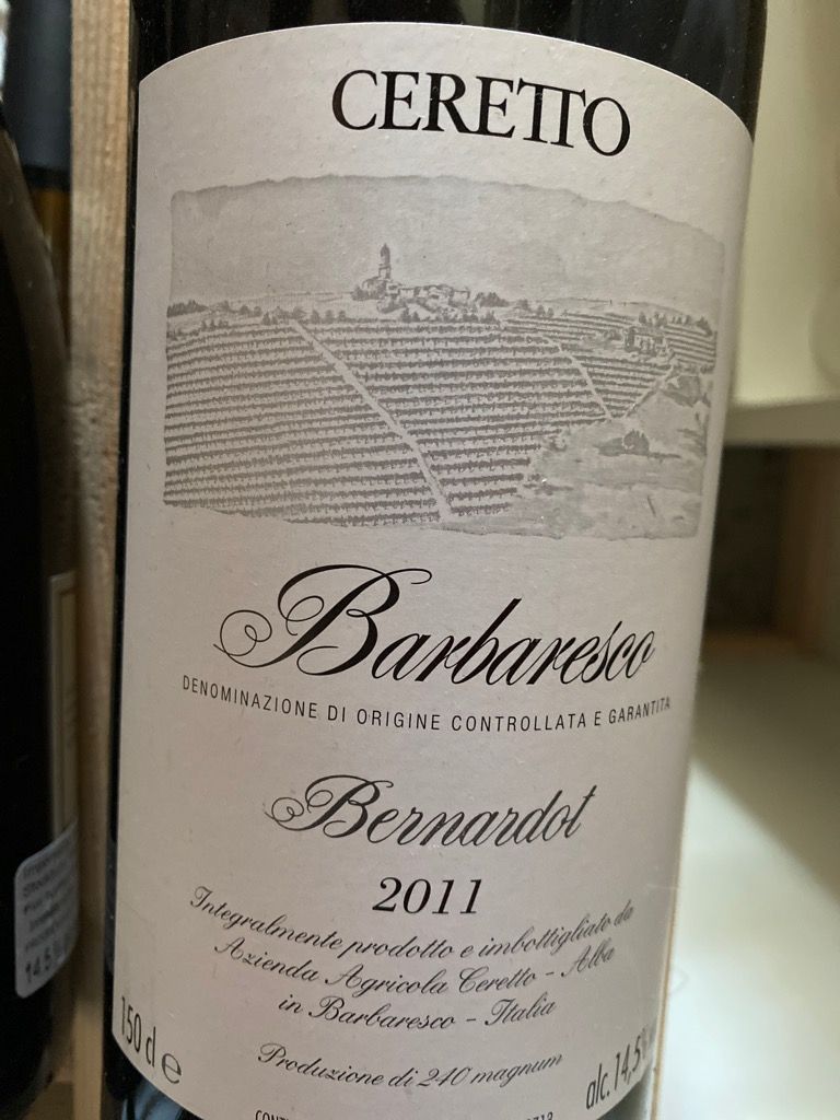 2011 Ceretto Barbaresco Bernardot, Italy, Piedmont, Langhe, Barbaresco ...