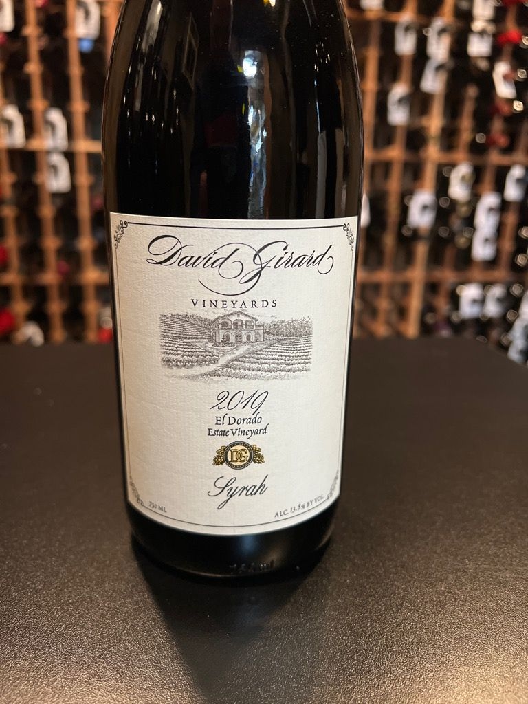 2019 David Girard Vineyards Syrah El Dorado Estate Estate Vineyard, USA ...