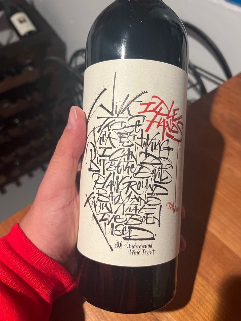 2019 Underground Wine Project Sauvignon Idle Hands, USA