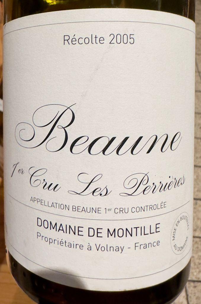 2005 Domaine de Montille Beaune 1er Cru Les Perrières - CellarTracker