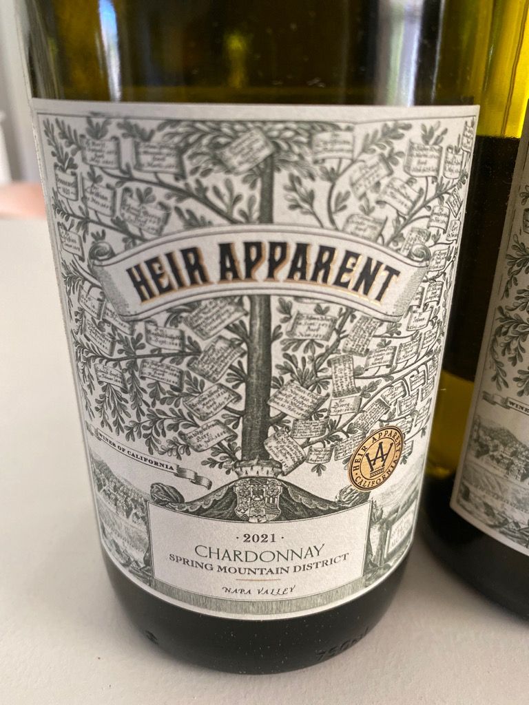 2019 Heir Apparent Chardonnay, USA, California, Napa Valley, Spring ...