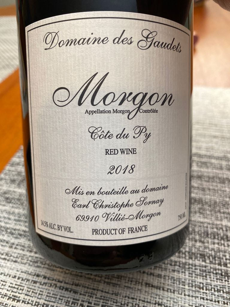 2018 Domaine des Gaudets Côte du Py, France, Burgundy